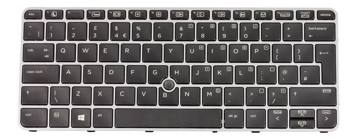 Hp Backlit Keyboard With Pointing Stick For Elitebook 0 G3 8 G3 Uk Layout 6630 031 Eet