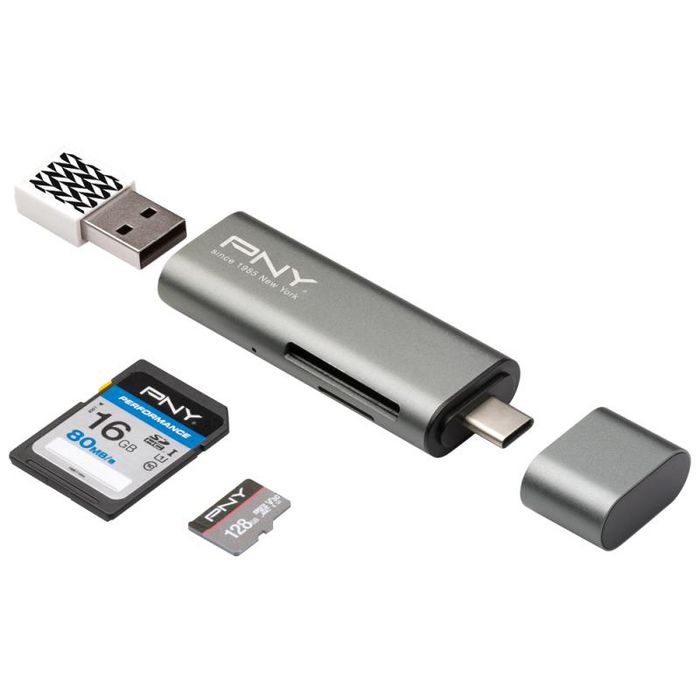 Pny Usb 3 1 C Usb 3 1 A Sd Sdhc Sdxc Microsd Microsdhc Microsdxc 77x24x11 Mm R Tc Ua 3n1e01 Rb Eet