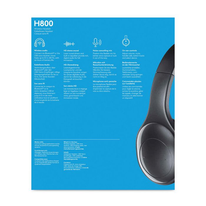 Logitech Wireless Headset H800 Bluetooth 2 4 Ghz 12m 981 Eet