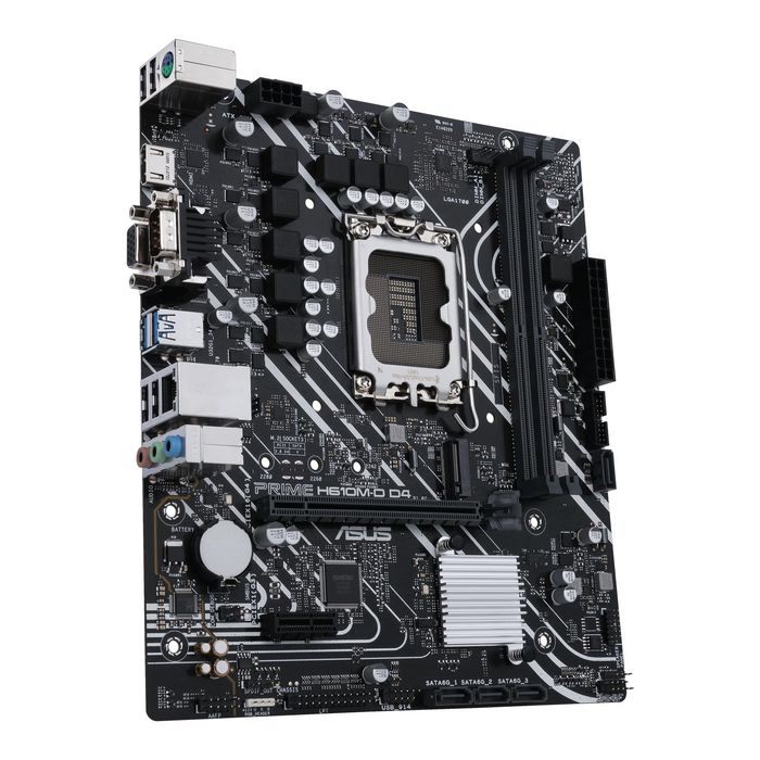 Asus Intel® H610 (LGA 1700) mic-ATX motherboard with DDR4, PCIe 4.0, M ...