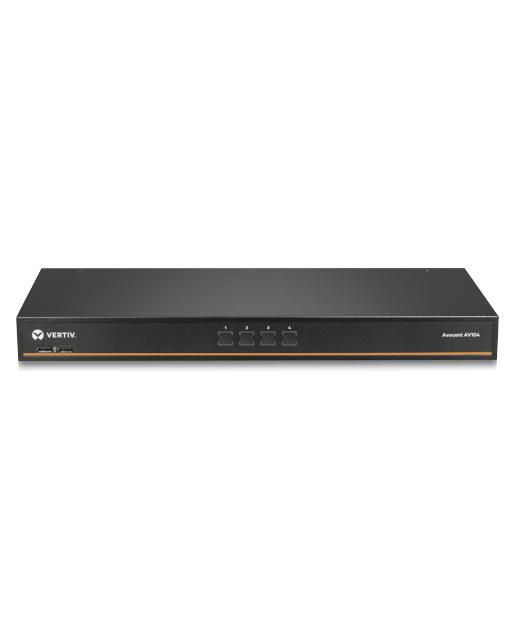 Vertiv 1x4 KVM switch with USB, push (touch) button switching