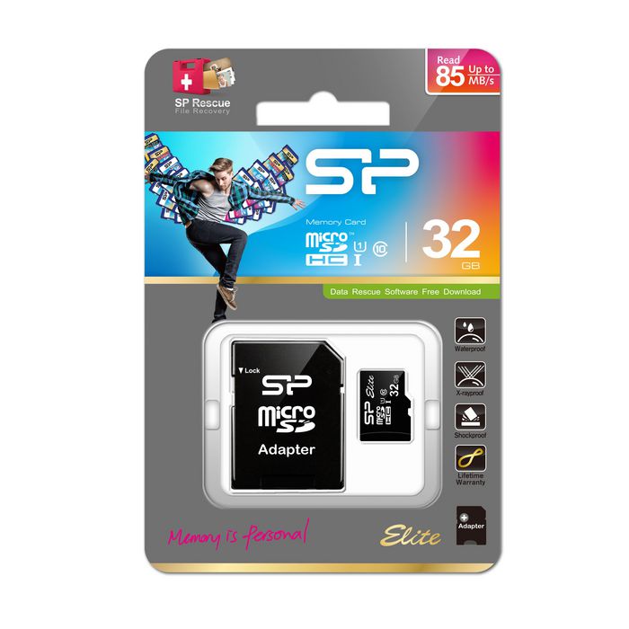 Silicon Power Elite Microsdhc 32 Gb 85 Mb S Uhs 1 Sp032gbsthbu1v10sp Eet