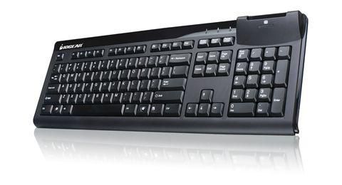 keyboard with piv card reader