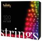 Twinkly Strings Christmas 100 LED RGB 8 meters, Black Wire, IP44 BT+Wifi, Music sensor, Control via Android or MacOS free app