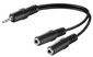 MicroConnect 3.5mm Minijack Y adapter Cable, 0.2 m