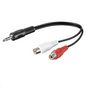 MicroConnect Audio adapter Cable; 3.5 mm male to RCA female, 0.2m