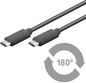 MicroConnect USB-C  3.2 Gen2 cable, black. 1m