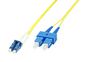 MicroConnect Optical Fibre Cable, LC-SC, Singlemode, Duplex, OS2 (Yellow), 3m