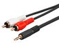 MicroConnect Audio Adapter Cable; 3.5 mm Minijack to 2 x RCA Male, 3 m