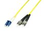 MicroConnect Optical Fibre Cable, LC-ST, Singlemode, Duplex, OS2 (Yellow), 2m
