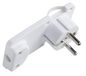 MicroConnect Schuko Angled Power Plug, Flat, White