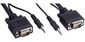 Bachmann VGA 15-pole HD combi cable with mini audio jack, VGA + 3.5mm, Male/Male, 10 m