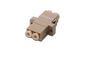 Digitus FO coupler, duplex, LC to LC, MM, color beige, OM2 ceramic sleeve, polymer housing, incl. screws