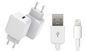 CoreParts USB Charger for iPhone & iPad 12W 5V 2.4A Output: Single USB-A with 2meter lightning cable