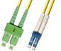 MicroConnect Optical Fibre Cable, SC-LC, Singlemode, Duplex, OS2 (Yellow) 2m