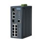 Advantech 8GE PoE and 2G Combo Managed Ethernet Switch, IEEE802.3af/at, 24~48VDC, -40~75℃