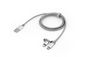 Verbatim 2-IN-1 LIGHTNING / MICRO B STAINLESS STEEL SYNC & CHARGE CABLE 100CM SILVER