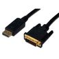 Digitus DisplayPort adapter cable, DP - DVI (24 1) M/M, 2.0m, w/interlock, DP 1.1a, CE, bl